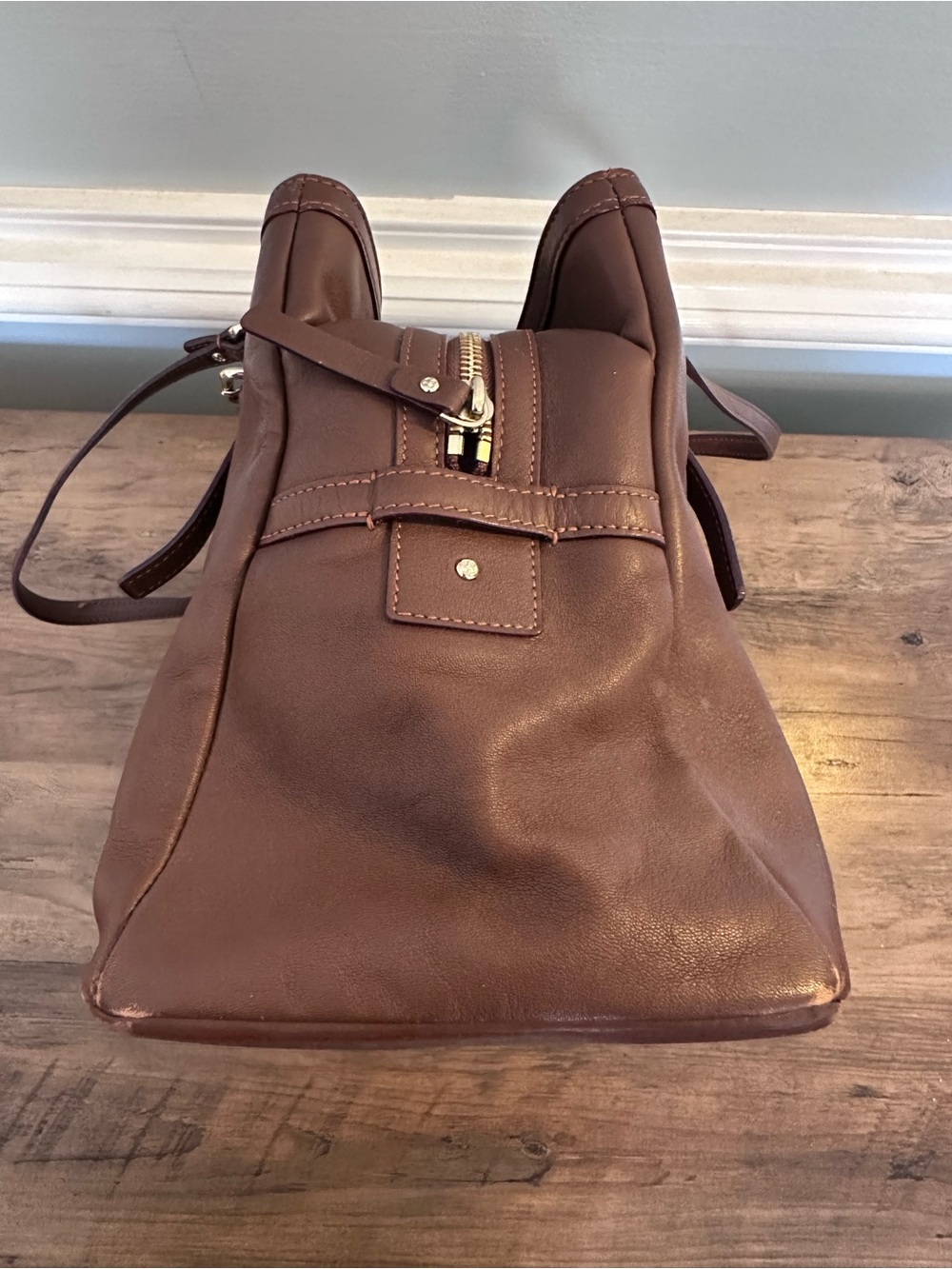 Kate Spade Brown Leather Triple Compartment Shoulder Bag PXRU1109 - Picture 4 of 12